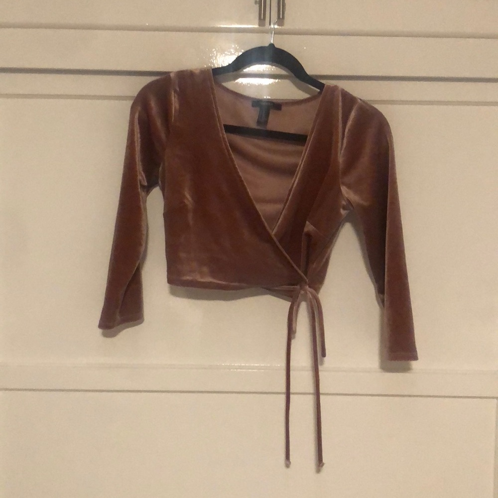 Velvet crop top